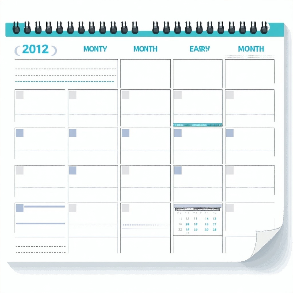 a calendar showing someone having an appointment every month-1